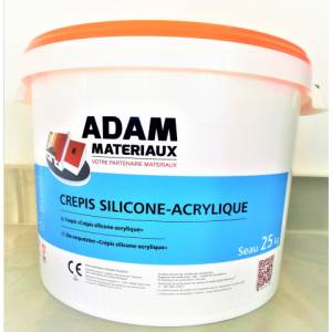 Crepis Silicone-acrylique Adam Materiaux Blanc 1.5mm A/ Seau 25kg   