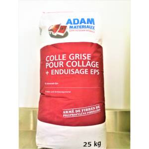 Colle GRISE pour collage + enduisage isolants Adam Materiaux/ sac 25kg