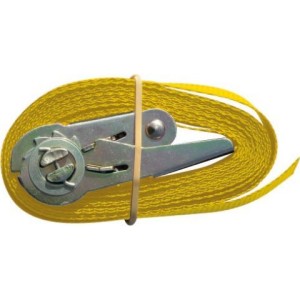 Sangle jaune à cliquet 25mm Modeco/ pièce 3mètres