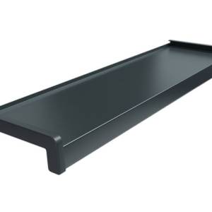 Embout-Arrêt KZ 40cm couleur 9005 Noir pour seuil Aluminium/ paire droite et gauche