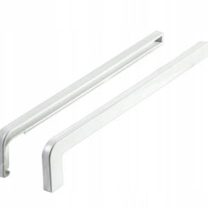 Embout-Arrêt KZ 40cm couleur 9010 Blanc pour seuil Aluminium/ paire droite et gauche