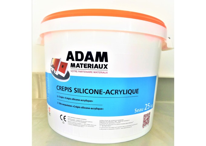 CREPIS Silicone Acrylique Adam Materiaux TO.BL002 Y 59% seau 25kg   