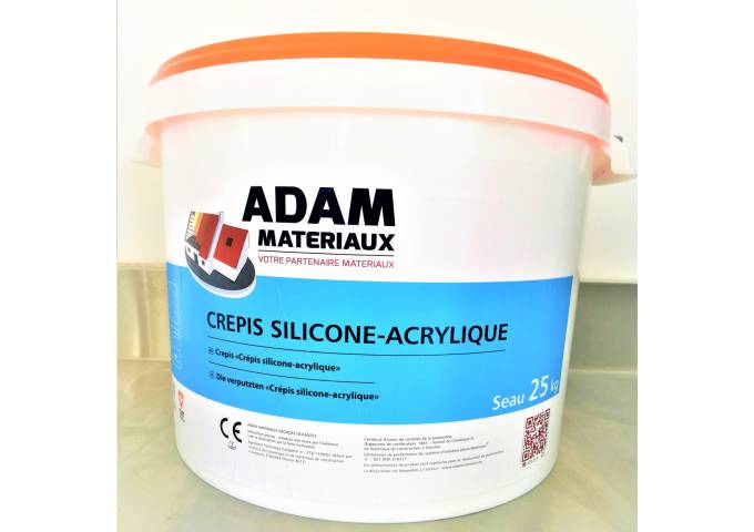 CREPIS Silicone Acrylique Adam Materiaux TO.BR018 Y 24% seau 25kg   