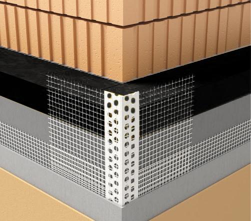 Cornière d'angle LK PVC Premium 2.5mètres + Filet 10x10cm Ballot 125mètres