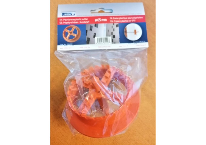 Fraise PVC orange 65mm pour pose bouchon EPS pièce