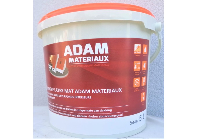 Peinture BR021 Y23 Latex Mate Intérieure Adam Materiaux murs et plafonds seau 5L