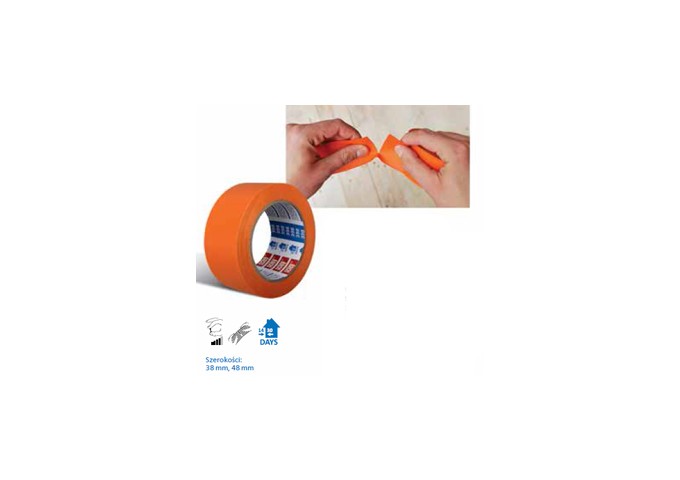 Tape . Ruban adhésif 38mm orange 397 Scley Rouleau 33mètres