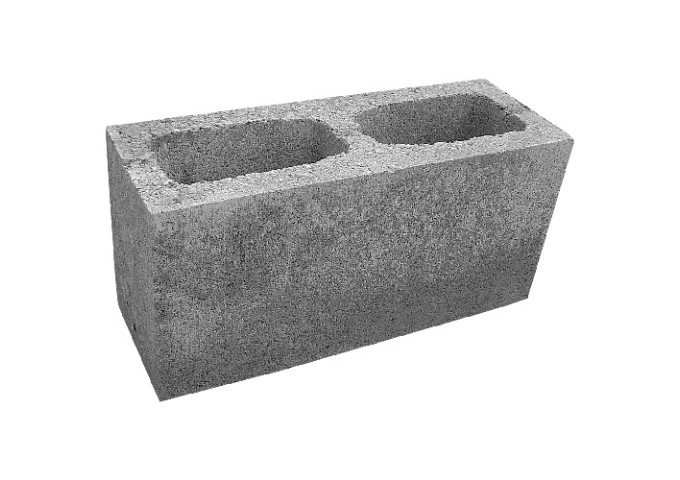 BLOC BETON 39X09X19cm CREUX Coeck pièce 11 3kg