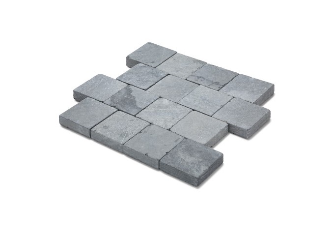 Pavé 15x15x5cm en pierre bleu Vietnam Tambouriné pièce