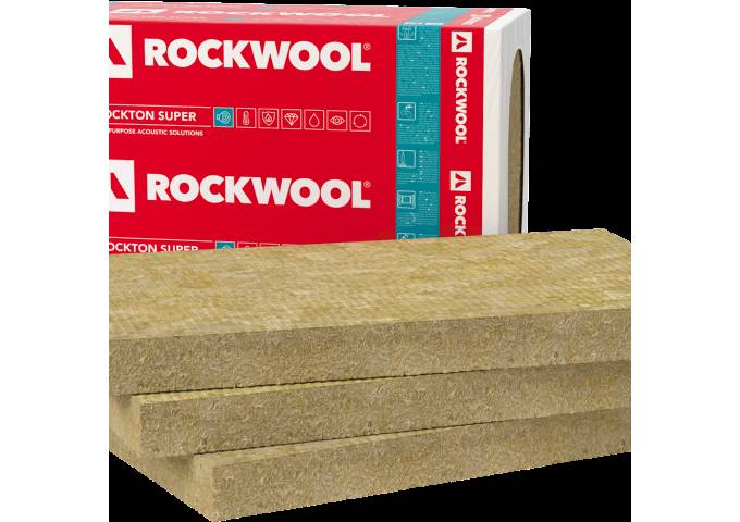 Rockwool Rockton SUPER 5cm Isolant laine de roche RIGIDE et ACOUSTIQUE en panneau ballot 7.32m²