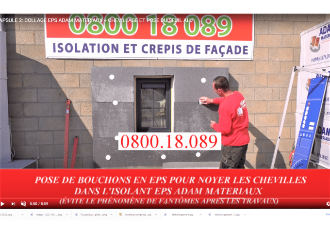 ISOLANT FACADE 10mm EPS GRIS Top 031 Adam Materiaux ballot 30m²