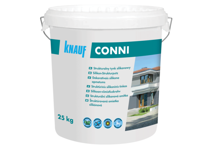 Crépis KNAUF Conni S Blanc 1.5mm siliconé seau 25kg   