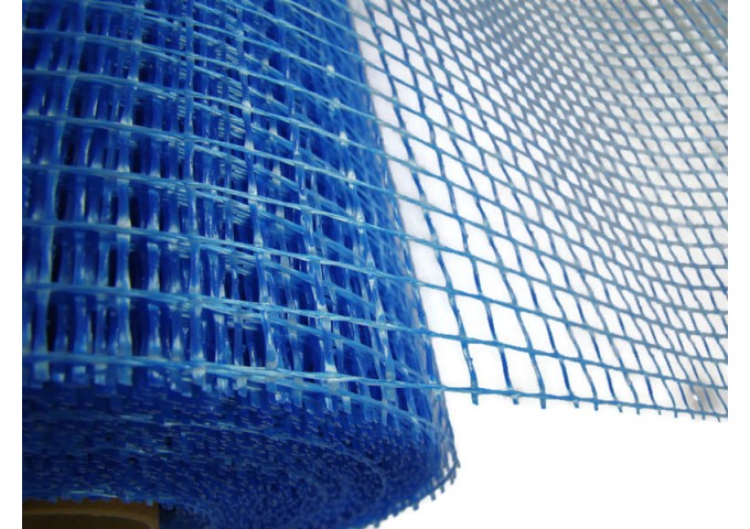 Filet Treillis armature BLEU Knauf Profix 110gramme pour plafonnage.cimentage rouleau 50m²