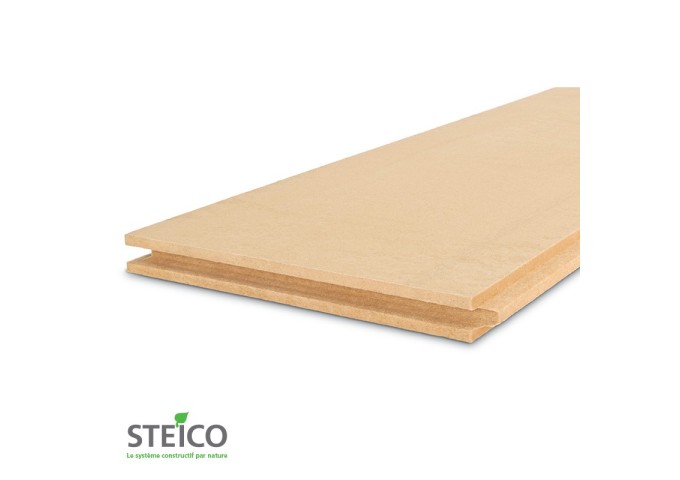 Isolant laine bois RIGIDE 8cm Steico Protect Dry M 1325x600mm T&M panneau 0.795m²