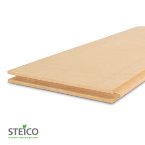 Isolant laine bois RIGIDE 8cm Steico Protect Dry M 1325x600mm T&M/ panneau 0.795m²