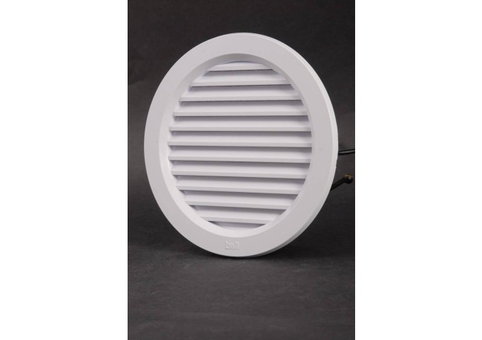 Grille ronde blanche ventilation + moustiquaire 120mm pièce