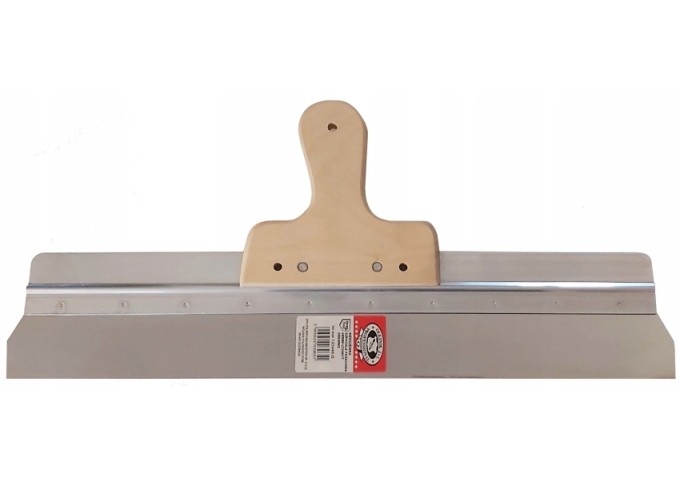 Couteau . Spatule Lisse à enduire 580x90mm en acier avec manche en bois KNAUF pièce