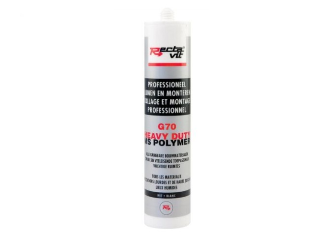 G70 Heavy Duty MS Polymere colle montage gris pour application lourde Rectavit 290ml