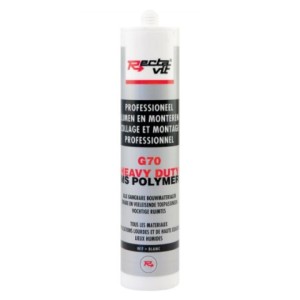 G70 Heavy Duty MS Polymere colle montage gris pour application lourde Rectavit/ 290ml