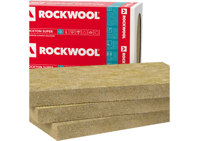 Rockwool Rockton SUPER 10cm Isolant laine de roche RIGIDE et ACOUSTIQUE en panneau RF ballot 3.66m²