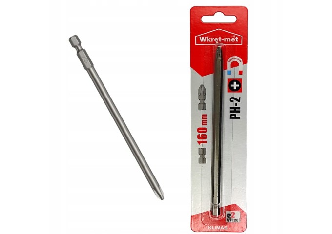 Bit 160mm Cruciforme PH.2 Wkret.Met pièce
