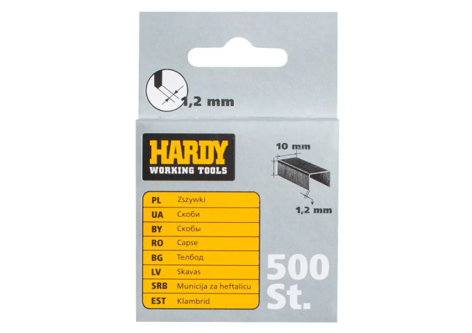 Agraphes Hardy 12x10x1.2mm boite 500pieces