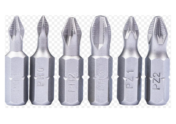 Bits en kit 6+1 25mm PH0 PH1 PH2 PH3 PZ1 PZ2 Modeco set