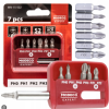 Bits en kit 6+1 25mm PH0 PH1 PH2 PH3 PZ1 PZ2 Modeco set