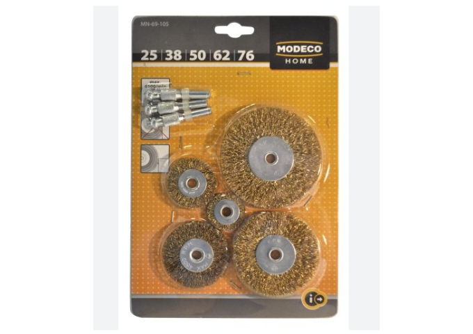 Set de 5 brosses métallique Modeco Home set de 5 pièces