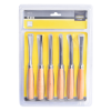 Set de 6 couteaux à bois avec poignée en bois Modeco Home set de 6 pièces
