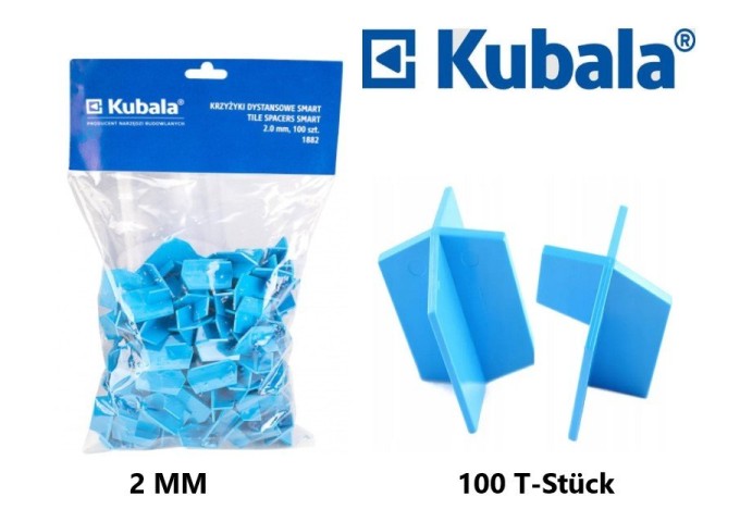 Entretoises Smart 2mm pour carrelage Kubala 1882 100pièces