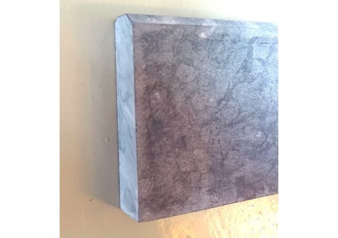 Plinthe SCIE MEULE 600x70x15mm pierre bleue Vietnam avec chanfrein 3mm pièce