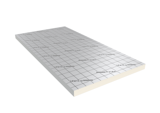 Isolant PIR IDELCO ROOF LAM 12cm 022 1200x600mm bords droit PIR Panneau 0.72m²