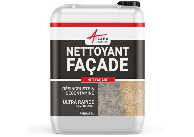 Net'Toit Façade NETTOYANT mousse et algue façade bidon 5Litres