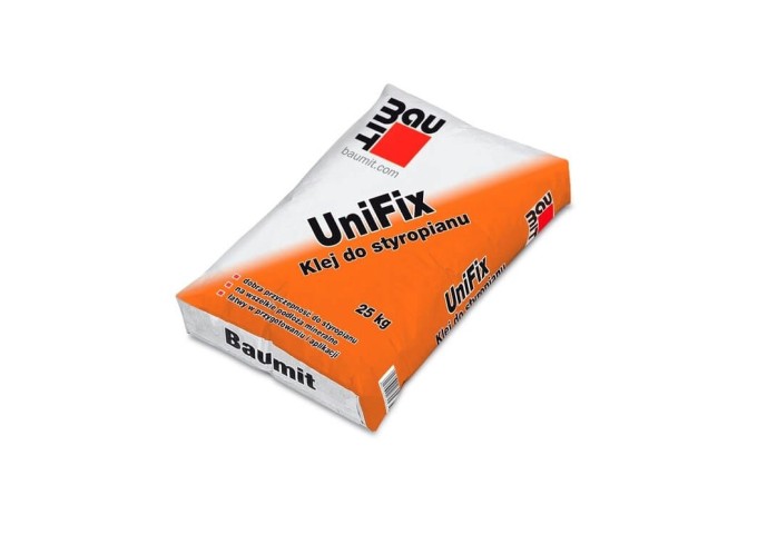 Colle Grise BAUMIT UNIFIX pour le collage isolant EPS et Laine minérale palette 42sacs x 25Kg 1050Kg