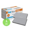 ISOLANT FACADE EPS KNAUF 12CM ETIXX GRIS 031 avec MARQUAGE pour colle et Cheville 0.72m²