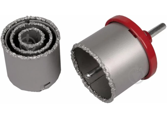 Set de 5 scies cloche diamantée avec forêt de diamètre 33 à 83mm Hardy