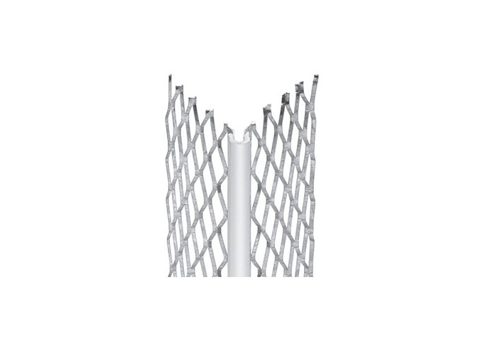 Cornière COIN 53x53mm + bord PVC blanc Catnic 6028 pièce 3mètres