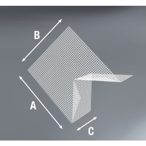 MOUCHOIR ANGLE LA-D 300x350x200mm 4x4mm/ pièce