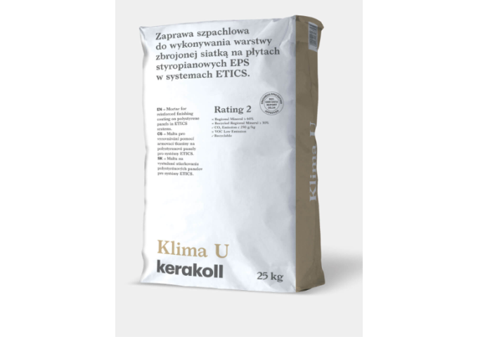 Kerakoll Klima U colle pour le collage et enduisage Isolants EPS palette 48 sacs x 25Kg 1200Kg