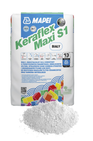 Keraflex Maxi S1 C2TE colle carrelage Grise sols.murs Intérieur.Extérieur palette 50 sacs x 23Kg 1150Kg