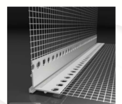 Cornière d'angle LK.VH PVC avec guide . repère enduit 2.5mètres + Filet 10x10cm Ballot 62.5mètres