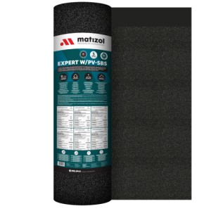 Roofing de Finition Ardoisé Expert W/PV Super SBS 2.5mm avec 2 bandes Auto-Collante Matizol / Rouleau 15m²
