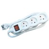 Prise multi blanc + cordon + interrupteur 3x16A pièce 1.5mètres