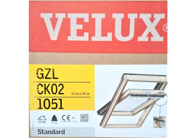 Velux 55x78cm rotation bois GZL 1051 CK02 sans raccord pièce
