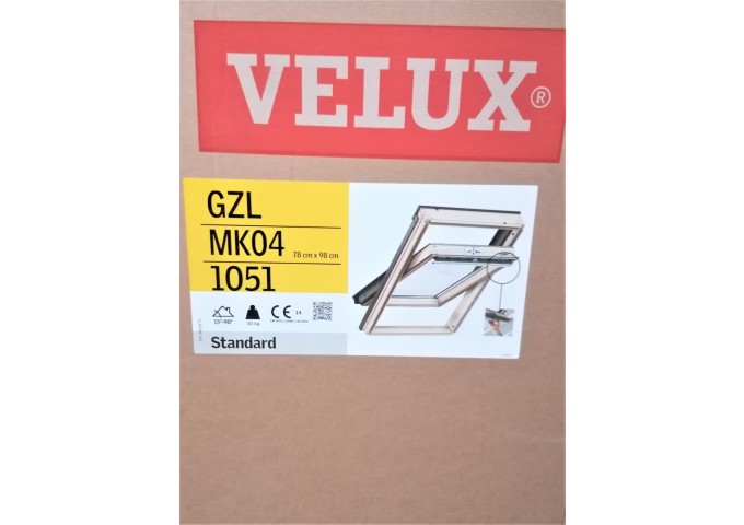 Fenêtre de toit Velux en bois 78x98cm GZL MK04 1051 pièce