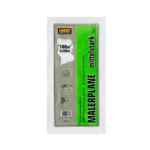 Bache protection 2x50mètres HDPE 12mic Hardy/ Rouleau 100m²