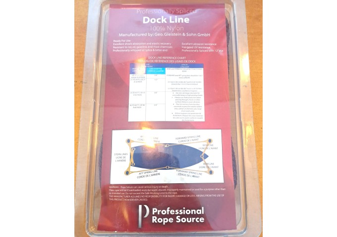Corde Rouge Burgundy Red 3.8 x 15' Dock Line pièce