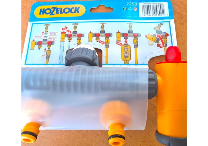 Sélecteur 2 circuits + robinet pour tuyau d'eau pièce