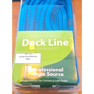 Corde Bleu Double Braid 3.8 x 15' Dock Line/ pièce